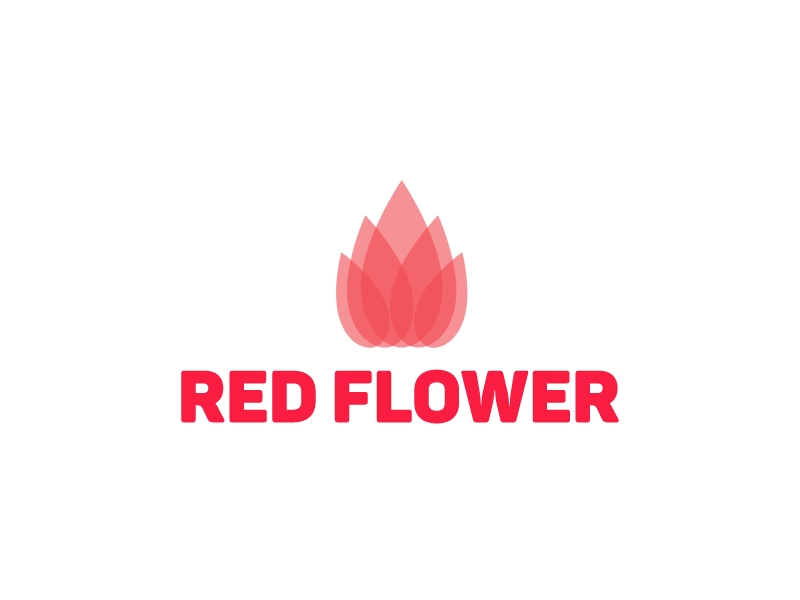 RED FLOWER logo design