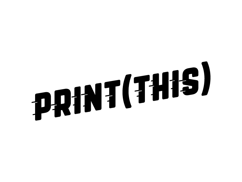print(this) Logo Maker - Design print(this) logos online