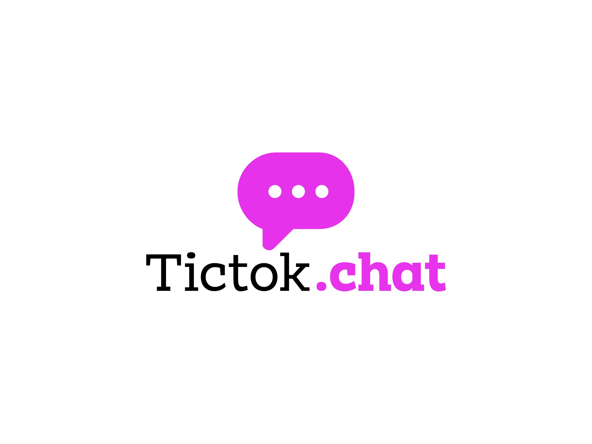Tictok .chat logo design