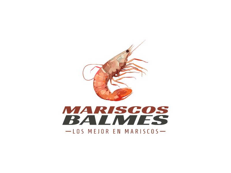 Mariscos Balmes logo design