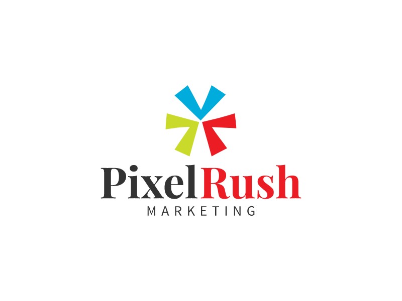 Pixel Rush logo design